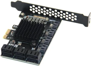 Chi a Mining 10 Port SATA PCI-E Adapter PCI Express X1 to SATA 3.0 6Gbps Rate Expansion Card Controller with Low Profile Bracket Chi a Mining 10 Port SATA PCI-E Adapter PCI Express X1 to SATA 3.0 6Gbps Rate Expansion Card Controller with Low Profile Bracket