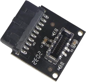 USB 3.1 Front Panel Socket to USB 3.0 20Pin Header Male Extension Cable Adapter for Motherboard Card 20P USB to Type-E Connector (Black 1piece) USB 3.1 Front Panel Socket to USB 3.0 20Pin Header Male Extension Cable Adapter for Motherboard Card 20P USB to Type-E Connector (Black 1piece)