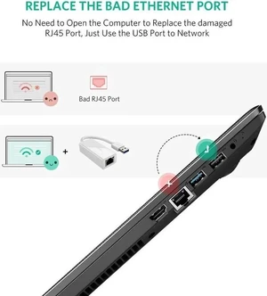 Network Adapter USB 3.0 to Ethernet RJ45 Lan Gigabit Adapter for 10/100/1000 Mbps Ethernet Supports Nintendo Switch, White Network Adapter USB 3.0 to Ethernet RJ45 Lan Gigabit Adapter for 10/100/1000 Mbps Ethernet Supports Nintendo Switch, White