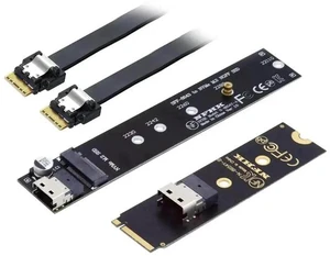 40cm NGFF M-Key NVMe Male to Female Extension Cable with SFF-8654 Connector, Compatible with Motherboard 2280/22110 NVMe SSD 40cm NGFF M-Key NVMe Male to Female Extension Cable with SFF-8654 Connector, Compatible with Motherboard 2280/22110 NVMe SSD