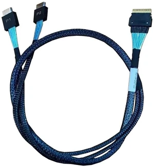 80cm PCIe x8 to Dual x4 Splitter Cable, 74Pin to Dual 36Pin PCI Express Extension Cord 80cm PCIe x8 to Dual x4 Splitter Cable, 74Pin to Dual 36Pin PCI Express Extension Cord