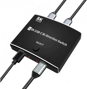 USBC KVM Switch 2 in 1 Out 1 in 2 Out 8K60HZ Bidirectional Interconvertible Compatible Computer Host Laptop Mac Cell Phone External TYPEC Monitor TV Projector Selector Switch Box USBC KVM Switch 2 in 1 Out 1 in 2 Out 8K60HZ Bidirectional Interconvertible Compatible Computer Host Laptop Mac Cell Phone External TYPEC Monitor TV Projector Selector Switch Box