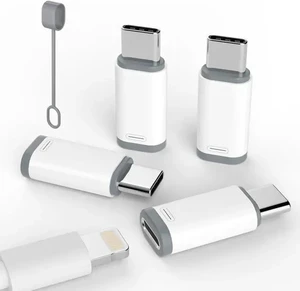 4 Pack Lightning to USB C Adapter for iPhone 15/16 Pro/16 Pro Max/Plus S24 iPad Air Nintendo Switch Fast Charging&Data Transfer Type C Charger Connector Cable for iPhone 16/15 Charger 4 Pack Lightning to USB C Adapter for iPhone 15/16 Pro/16 Pro Max/Plus S24 iPad Air Nintendo Switch Fast Charging&Data Transfer Type C Charger Connector Cable for iPhone 16/15 Charger