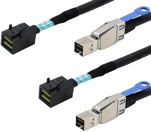 2 Pack SFF-8644 to SFF-8643 Mini SAS HD Storage Cable 1M(3.3FT), External to Internal Mini SAS HD Data Wire for Server RAID Controllers, HDD & NVMe Backplanes 2 Pack SFF-8644 to SFF-8643 Mini SAS HD Storage Cable 1M(3.3FT), External to Internal Mini SAS HD Data Wire for Server RAID Controllers, HDD & NVMe Backplanes