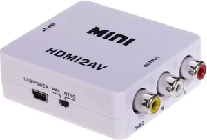 1080P Mini HDMI to RCA Converter, HDMI to CVBS AV Composite Audio Video Adapter, Supports NTSC PAL, Plug and Play for HDTV, Old TV, Projector, DVD Player 1080P Mini HDMI to RCA Converter, HDMI to CVBS AV Composite Audio Video Adapter, Supports NTSC PAL, Plug and Play for HDTV, Old TV, Projector, DVD Player