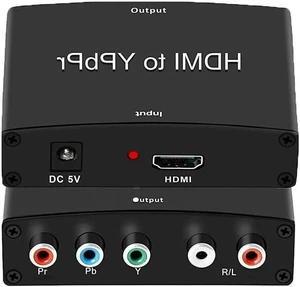 HDMI to Component Converter, HDMI to YPbPr Adapter + R/L Audio Extractor, HDMI to 5 RCA RGB Video Converter, Support 1080P 60Hz for PS3 PS4 DVD(HDMI to Ypbpr) HDMI to Component Converter, HDMI to YPbPr Adapter + R/L Audio Extractor, HDMI to 5 RCA RGB Video Converter, Support 1080P 60Hz for PS3 PS4 DVD(HDMI to Ypbpr)