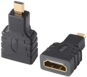 2 Pack Gold-Plated Micro HDMI Male to HDMI Female Adapter, 4K 3D ARC Ethernet Supported Micro HDMI to HDMI Converter for Camera Laptop Smartphone 2 Pack Gold-Plated Micro HDMI Male to HDMI Female Adapter, 4K 3D ARC Ethernet Supported Micro HDMI to HDMI Converter for Camera Laptop Smartphone