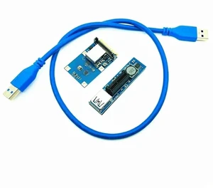 FOR Mini PCIE to PCI-E X1 Expansion Card Riser Card PCI Express Extension Cable SATA Power Connector 60CM USB3.0 Cable PCIE Extender FOR Mini PCIE to PCI-E X1 Expansion Card Riser Card PCI Express Extension Cable SATA Power Connector 60CM USB3.0 Cable PCIE Extender