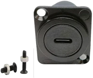 D Type Panel Mount Adapter Coupler USB Type C 3.1 Female to Female Panel Fixed Pass Through Module Extension Converter Data Transmission for Audio Video Network Equipment D Type Panel Mount Adapter Coupler USB Type C 3.1 Female to Female Panel Fixed Pass Through Module Extension Converter Data Transmission for Audio Video Network Equipment