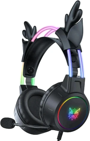 Gemdeck RGB Cat Ear Headphone, Upgraded Wireless & Wired Gaming Headset with Attachable HD Microphone Black Gemdeck RGB Cat Ear Headphone, Upgraded Wireless & Wired Gaming Headset with Attachable HD Microphone Black