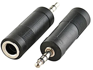 3.5mm 3 Pole Male Plug to 6.35mm Female Stereo Jack Audio Adapter 1/4 inch Female to 1/8 inch Male Headphone Microphone Converter Connector 2-Pack 3.5mm 3 Pole Male Plug to 6.35mm Female Stereo Jack Audio Adapter 1/4 inch Female to 1/8 inch Male Headphone Microphone Converter Connector 2-Pack