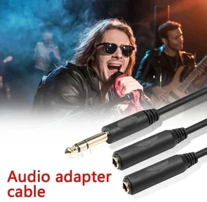 6.35mm 1/4 Inch Male to Dual 1/4 Female Stereo Audio Splitter Adapter Cable 6.35mm 1/4 Inch Male to Dual 1/4 Female Stereo Audio Splitter Adapter Cable
