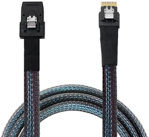 2PCS SFF-8654 4i 38Pin to SFF-8087 4i 36Pin Slimline SAS 4.0 Cable, 1.6FT Black Server Storage Cable 2PCS SFF-8654 4i 38Pin to SFF-8087 4i 36Pin Slimline SAS 4.0 Cable, 1.6FT Black Server Storage Cable