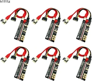 6PCS Riser 016 USB3.0 PCIE Riser PCI Express X16 Extender Adapter 016 GPU Riser Card SATA 15pin to 6pin Power Voltage Monitoring 6PCS Riser 016 USB3.0 PCIE Riser PCI Express X16 Extender Adapter 016 GPU Riser Card SATA 15pin to 6pin Power Voltage Monitoring