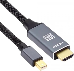 Mini DisplayPort 1.4 Source to HDMI 2.0 Display 8K 60hz UHD 4K MINI-DP to HDMI Male Monitor Cable 6FT/1.8M Mini DisplayPort 1.4 Source to HDMI 2.0 Display 8K 60hz UHD 4K MINI-DP to HDMI Male Monitor Cable 6FT/1.8M