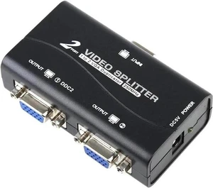 1 in 2 Out VGA Splitter 2-Port 250MHz VGA Distribution Hub, Supports Max 1920x1440@60Hz Resolution for PC, Monitor, Projector 1 in 2 Out VGA Splitter 2-Port 250MHz VGA Distribution Hub, Supports Max 1920x1440@60Hz Resolution for PC, Monitor, Projector