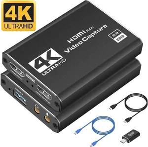 4K 1080P 60FPS Video Capture Card, HDMI to USB/Type-C Live Gamer Capture Card , Ultra-Low Latency for Streaming and Recording, Work with Nintendo Switch, PS5, PS4, Xbox One, PC 4K 1080P 60FPS Video Capture Card, HDMI to USB/Type-C Live Gamer Capture Card , Ultra-Low Latency for Streaming and Recording, Work with Nintendo Switch, PS5, PS4, Xbox One, PC