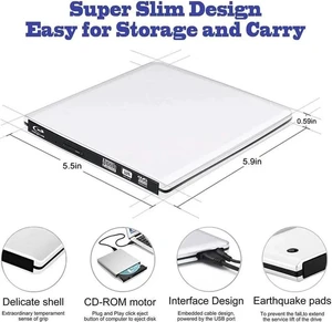 External Blu Ray Drive External Blu Ray DVD Drive USB3.0 USB C 3D Bluray Drive Player Burner Writer for Laptop/Mac/MacBook Pro/Air/PC/Windows MacBook Mac Linux OS Apple , Silver External Blu Ray Drive External Blu Ray DVD Drive USB3.0 USB C 3D Bluray Drive Player Burner Writer for Laptop/Mac/MacBook Pro/Air/PC/Windows MacBook Mac Linux OS Apple , Silver