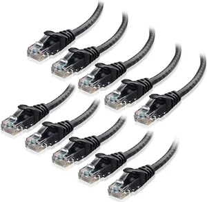 CAT6 Ethernet Cable LAN Network RJ45 Internet Patch Cord 10Pack Black 1ft Bare Copper CAT6 Ethernet Cable LAN Network RJ45 Internet Patch Cord 10Pack Black 1ft Bare Copper