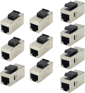 CAT7 Ethernet Panel Coupler RJ45 Keystone Female Coupler Shielded High-Speed Ethernet Wiring Board Connection,for Computers,Monitor Compatible with CAT7/Cat6/Cat5 Plug-in Cables.(10Pack/CAT7) CAT7 Ethernet Panel Coupler RJ45 Keystone Female Coupler Shielded High-Speed Ethernet Wiring Board Connection,for Computers,Monitor Compatible with CAT7/Cat6/Cat5 Plug-in Cables.(10Pack/CAT7)