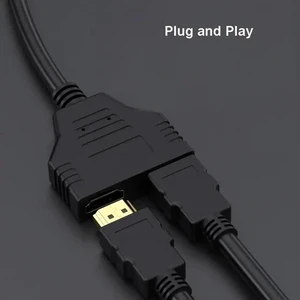 1080P HDMI Splitter Cable 1 in 2 Out Dual Port Y Converter Cord Extender Adapter for Xbox PS3 LCD HDTV 1080P HDMI Splitter Cable 1 in 2 Out Dual Port Y Converter Cord Extender Adapter for Xbox PS3 LCD HDTV