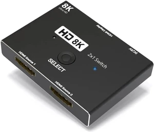 HDMI Switch 8K 2 in 1 Out Directional HDMI 2.1 Splitter 8K 60Hz/ 4K 120Hz Converter 48Gbps High-Speed Transmission Splitter Compatible with Xbox PS3/4/5 Projectors Monitors HDMI Switch 8K 2 in 1 Out Directional HDMI 2.1 Splitter 8K 60Hz/ 4K 120Hz Converter 48Gbps High-Speed Transmission Splitter Compatible with Xbox PS3/4/5 Projectors Monitors