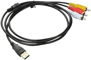 USB to 3 RCA AV A/V TV Adapter Cord Cable forTV/Mac/PC/Video USB to 3 RCA AV A/V TV Adapter Cord Cable forTV/Mac/PC/Video