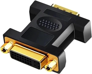 VGA Male to DVI 24+5 Pin Female Converter DVI to VGA Adapter 1080 Gold plated DVI Convertor forComputer PC Laptop VGA Male to DVI 24+5 Pin Female Converter DVI to VGA Adapter 1080 Gold plated DVI Convertor forComputer PC Laptop