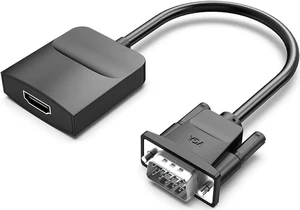 VGA to HDMI Adapter with Audio (PC VGA Source Output to TV/Monitor with HDMI Connector) 1080P VGA to HDMI Adapter Cable for Computer Desktop Laptop PC Monitor HDTV (1.5FT/0.5M) VGA to HDMI Adapter with Audio (PC VGA Source Output to TV/Monitor with HDMI Connector) 1080P VGA to HDMI Adapter Cable for Computer Desktop Laptop PC Monitor HDTV (1.5FT/0.5M)
