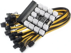 Kit de placa de arranque de 17 puertos con 17 piezas, 6 pines a 6 + 2 pines, 8 pines, Cables de alimentación macho para fuente de alimentación de minería GPU BTC de 1200W/750W Kit de placa de arranque de 17 puertos con 17 piezas, 6 pines a 6 + 2 pines, 8 pines, Cables de alimentación macho para fuente de alimentación de minería GPU BTC de 1200W/750W