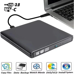 Aluminum External CD DVD Drive USB 3.0 Type-C Portable CD/DVD /-RW Drive/DVD Optical Drive disc Player for Laptop Slim CD ROM Rewriter Burner for Mac Laptop Desktop PC Windows Linux OS Aluminum External CD DVD Drive USB 3.0 Type-C Portable CD/DVD /-RW Drive/DVD Optical Drive disc Player for Laptop Slim CD ROM Rewriter Burner for Mac Laptop Desktop PC Windows Linux OS