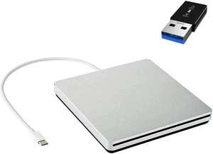 MacBook External CD Drive, USB 3.0 O Type C Dual Port DVD Burner CD DVD Rewriter Burner Writer Compatible with Windows XP/7/8/10, MacOS, Linux for MacBook, Laptop, Desktop, Silver MacBook External CD Drive, USB 3.0 O Type C Dual Port DVD Burner CD DVD Rewriter Burner Writer Compatible with Windows XP/7/8/10, MacOS, Linux for MacBook, Laptop, Desktop, Silver