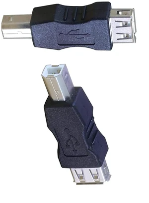 USB 2.0 A Female to USB B Male Print Adapter Converter - 2 PCS USB 2.0 A Female to USB B Male Print Adapter Converter - 2 PCS