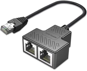 1 to 2 RJ45 Ethernet Splitter Adapter, LAN Internet Splitter Compatible with Cat5/Cat5e/Cat6/Cat7/Cat8 Cable, Works with Starlink Ethernet Connection 1 to 2 RJ45 Ethernet Splitter Adapter, LAN Internet Splitter Compatible with Cat5/Cat5e/Cat6/Cat7/Cat8 Cable, Works with Starlink Ethernet Connection