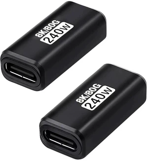 80Gbps USB C Female to Female Adapter (240W Fast Charging and 8K@60Hz Video) USB C Coupler Bidirectional Converter for iPad, MacBook,Thunderbolt 5/4 and Type-C Devices (2Pack) 80Gbps USB C Female to Female Adapter (240W Fast Charging and 8K@60Hz Video) USB C Coupler Bidirectional Converter for iPad, MacBook,Thunderbolt 5/4 and Type-C Devices (2Pack)