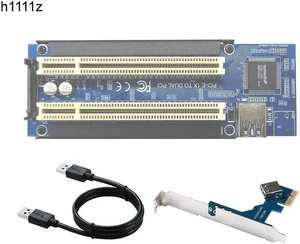 Riser Card PCI-E Express X1 to Dual PCI Riser Extend Adapter Connector Card Add Expansion Card For PC Computer Windows XP LINUX Riser Card PCI-E Express X1 to Dual PCI Riser Extend Adapter Connector Card Add Expansion Card For PC Computer Windows XP LINUX