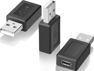 Mini USB Adaptor USB 2.0 A Male to USB Micro Female Converter (3 Pack) Mini USB Adaptor USB 2.0 A Male to USB Micro Female Converter (3 Pack)