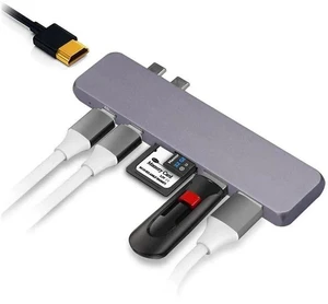 7-in-1 USB-C Multiport Hub Adapter with 4K HDMI, Dual USB 3.0, Dual USB-C Data Ports, SD & TF Card Reader, Compatible with MacBook Pro/Air, iMac, Mac Mini, iPhone 15 Series 7-in-1 USB-C Multiport Hub Adapter with 4K HDMI, Dual USB 3.0, Dual USB-C Data Ports, SD & TF Card Reader, Compatible with MacBook Pro/Air, iMac, Mac Mini, iPhone 15 Series