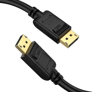 6FT/1.8M DP 1.2 Male to Male DisplayPort Cable, 4K@60Hz 2K@144Hz High Speed DP Video Cord for PC, Laptop, Monitor and Projector 6FT/1.8M DP 1.2 Male to Male DisplayPort Cable, 4K@60Hz 2K@144Hz High Speed DP Video Cord for PC, Laptop, Monitor and Projector