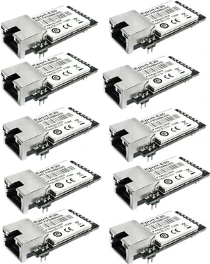 10 Pack Eport-E20 TTL Serial to Ethernet Embedded Module, FreeRTOS TCP/IP MCU Network Converter 3.3V Low Voltage, Supports DHCP & Telnet for IoT Secondary Development 10 Pack Eport-E20 TTL Serial to Ethernet Embedded Module, FreeRTOS TCP/IP MCU Network Converter 3.3V Low Voltage, Supports DHCP & Telnet for IoT Secondary Development