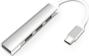 USB-C Hub Ultra-Slim Aluminum 4-Port USB Hub 3.0 for MacBook Air, Mac Pro/Mini, Microsoft Surface Pro, Dell XPS 15 and More-Silver USB-C Hub Ultra-Slim Aluminum 4-Port USB Hub 3.0 for MacBook Air, Mac Pro/Mini, Microsoft Surface Pro, Dell XPS 15 and More-Silver