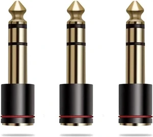 3Pack Gold Plated 6.35mm Male to 3.5mm Female Stereo Audio Adapter, 1/4 Inch Plug to 1/8 Inch AUX Jack Converter for Amplifiers, Speakers, CD Players & Home Stereo Systems 3Pack Gold Plated 6.35mm Male to 3.5mm Female Stereo Audio Adapter, 1/4 Inch Plug to 1/8 Inch AUX Jack Converter for Amplifiers, Speakers, CD Players & Home Stereo Systems