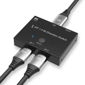 DisplayPort 8K DP 1.4 Switch Bi-Direction 8K@30Hz 4K@120Hz Splitter Converter for Multiple Source and displays. DisplayPort 8K DP 1.4 Switch Bi-Direction 8K@30Hz 4K@120Hz Splitter Converter for Multiple Source and displays.