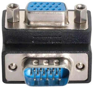 90 Degree Up Angled HDB15Pin VGA Male to Female Gender Changer Adapter, SVGA D-Sub Video Connector for Monitor, Projector & Graphics Card 90 Degree Up Angled HDB15Pin VGA Male to Female Gender Changer Adapter, SVGA D-Sub Video Connector for Monitor, Projector & Graphics Card