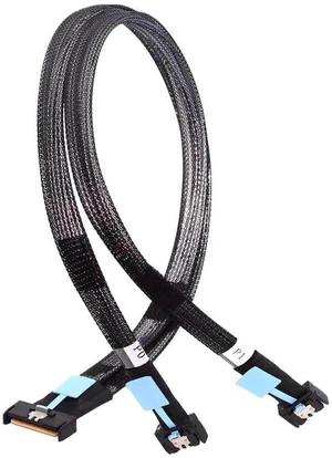 PCIe 5.0 MCIO STR 74Pin 8i Male to Dual 38Pin MCIO Male Splitter Extension Cable, 50cm Mini Cool Edge IO Data Cable PCIe 5.0 MCIO STR 74Pin 8i Male to Dual 38Pin MCIO Male Splitter Extension Cable, 50cm Mini Cool Edge IO Data Cable