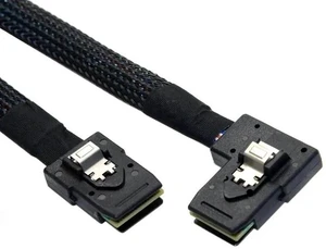 80cm Ultra Slim Flat Left 90 Degree Angled SFF-8087 to SFF-8087 Mini SAS 36Pin Server RAID Data Cable 80cm Ultra Slim Flat Left 90 Degree Angled SFF-8087 to SFF-8087 Mini SAS 36Pin Server RAID Data Cable