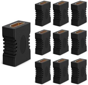 10 Pack HDMI 2.1 Female to Female Coupler, Supports 8K@60Hz 4K@120Hz HDR ARC HDCP HDMI Extension Connector for DVD Blu-ray TV Laptop PC Monitor 10 Pack HDMI 2.1 Female to Female Coupler, Supports 8K@60Hz 4K@120Hz HDR ARC HDCP HDMI Extension Connector for DVD Blu-ray TV Laptop PC Monitor
