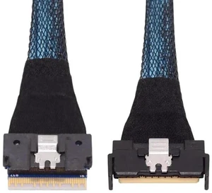 50cm PCIe 5.0 MCIO 74Pin to SFF-8654 8i 74Pin Extension Cable, Mini Cool Edge IO to Slimline SAS 4.0 24Gbps High-Density Server Interconnect Cable for NVMe Storage Backplane Arrays 50cm PCIe 5.0 MCIO 74Pin to SFF-8654 8i 74Pin Extension Cable, Mini Cool Edge IO to Slimline SAS 4.0 24Gbps High-Density Server Interconnect Cable for NVMe Storage Backplane Arrays