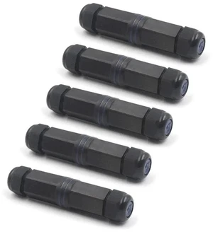 5 Pack IP68 Waterproof Shielded RJ45 Female to Female Coupler, 1000Mbps Gigabit PoE LAN Cable Extender Connector Compatible with Cat5/Cat5e/Cat6 Ethernet Cables for Outdoor Use 5 Pack IP68 Waterproof Shielded RJ45 Female to Female Coupler, 1000Mbps Gigabit PoE LAN Cable Extender Connector Compatible with Cat5/Cat5e/Cat6 Ethernet Cables for Outdoor Use