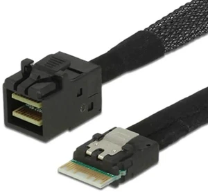 50cm Slimline SAS SFF-8654 38Pin Host to SFF-8643 HD Mini SAS Target Interconnect Cable, PCIe 4.0 Internal Server RAID Storage Cable 50cm Slimline SAS SFF-8654 38Pin Host to SFF-8643 HD Mini SAS Target Interconnect Cable, PCIe 4.0 Internal Server RAID Storage Cable